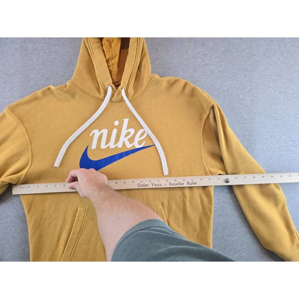 Nike NSW Heritage Hoodie Mens Large Golden Wheat Sweatshirt Terry CV8977-727‎